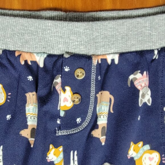 Cuddl Duds Holiday Dogs Print 2 Pc Navy Pajama Set With Pockets - M - Picture 10 of 12